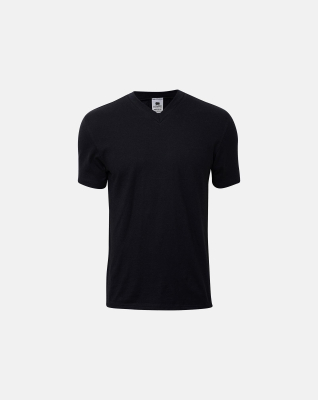 T-Skjorte V-Neck Jersey, Bomull, Svart T-Skjorte V-Neck Jersey, Bomull, Svart