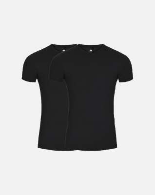 T-skjorte,  bambus, 2-pakning, Svart -Dovre T-skjorte,  bambus, 2-pakning, Svart -Dovre