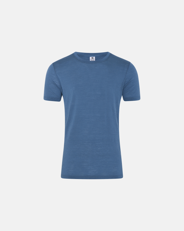 T-skjorte, Økologisk ull,, Blå -Dovre