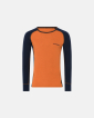 Langermet t-skjorte, 100% merino ull, orange - Dovre