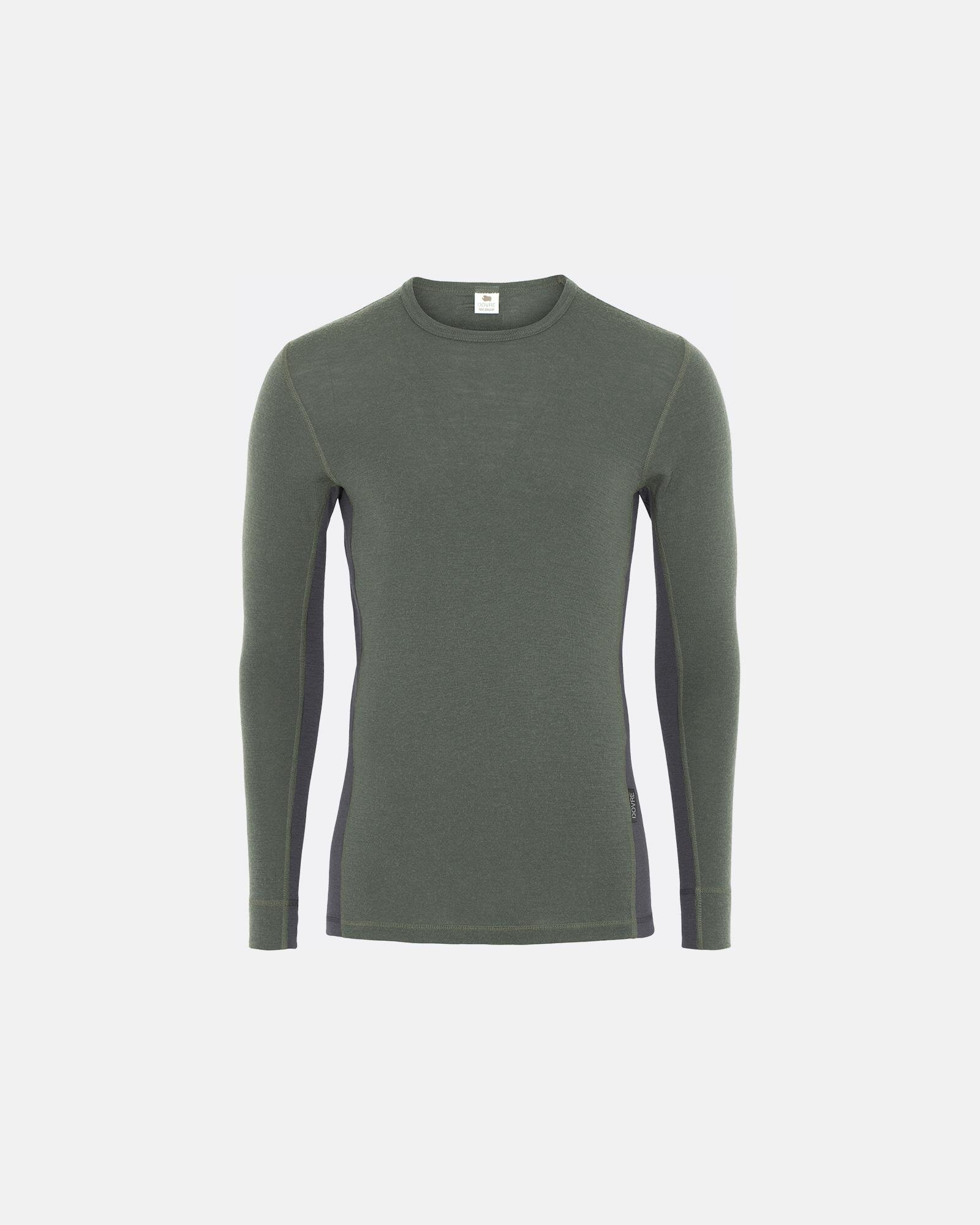 Langermet t-skjorte, 100% økologisk ull, grønn -Dovre Langermet t-skjorte, 100% økologisk ull, grønn -Dovre