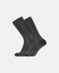 Terry sokker, økologisk ull, 2-pakning, grå - Dovre