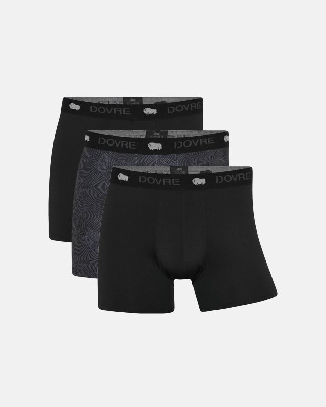 Boxer, Resirkulert polyester, 3-pakning, Flerfarget -Dovre