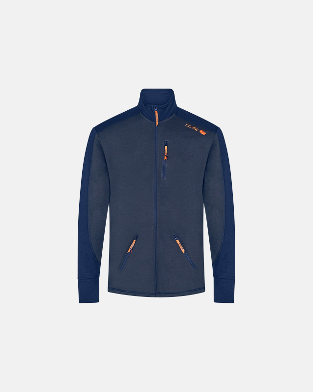 Jakke "midlayer", 100% ull, Navy -Dovre