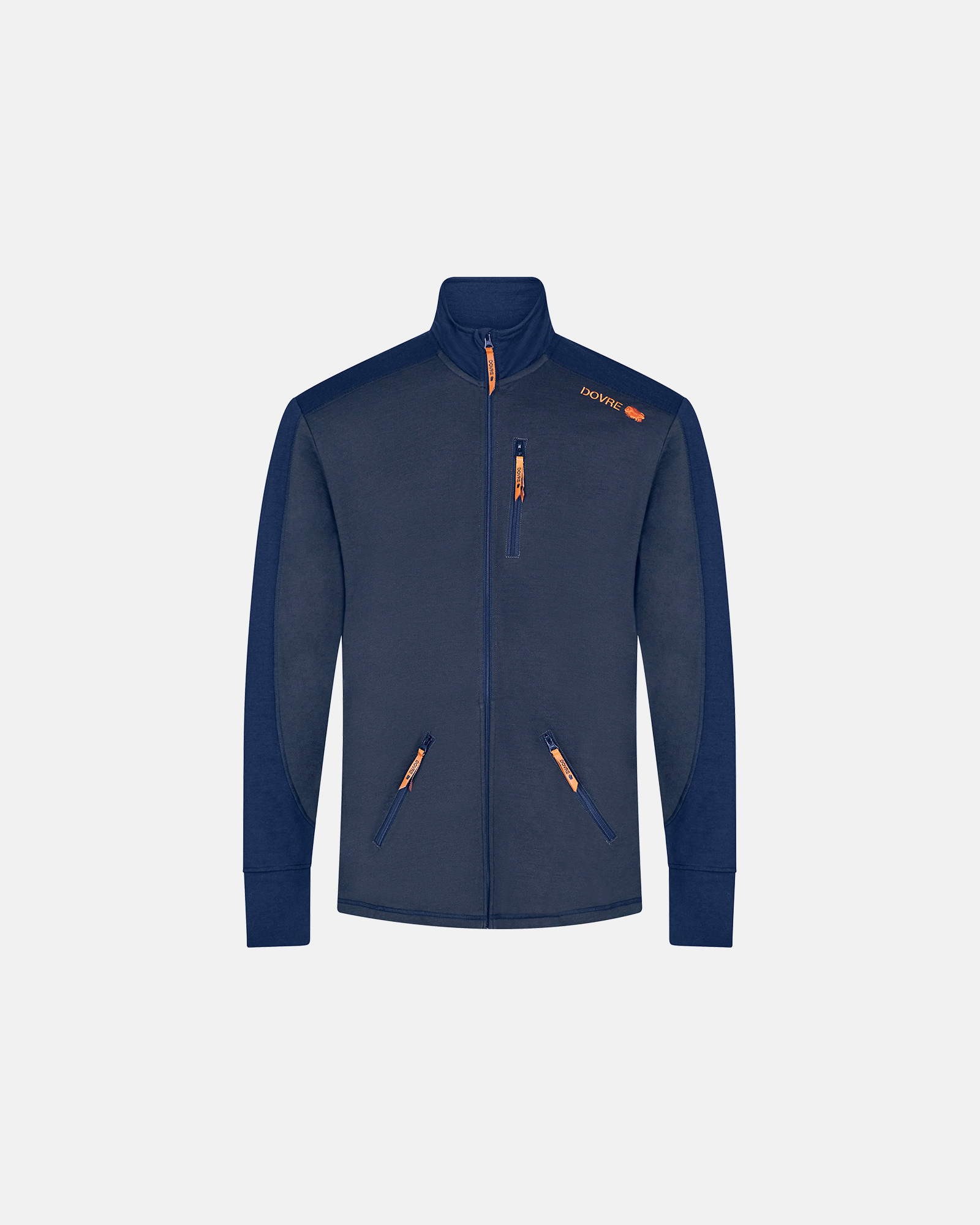 Jakke "midlayer", 100% ull, Navy -Dovre Jakke "midlayer", 100% ull, Navy -Dovre