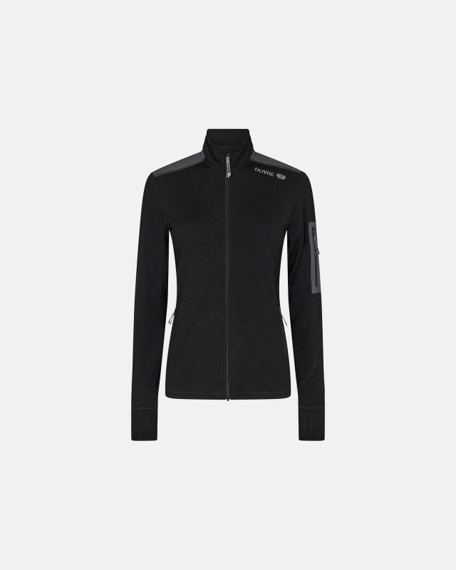 Jakke "zip", Polyester, Svart -Dovre Women