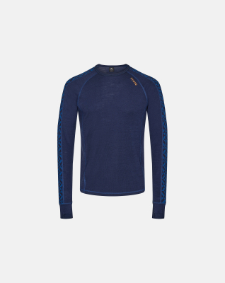 Langermet t-skjorte, 100% ull, Blå -Dovre Langermet t-skjorte, 100% ull, Blå -Dovre