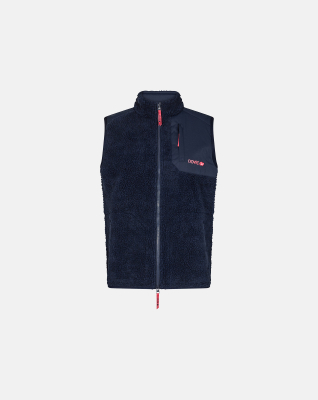Vest "teddy fleece", Polyester og Ull, Navy Vest "teddy fleece", Polyester og Ull, Navy
