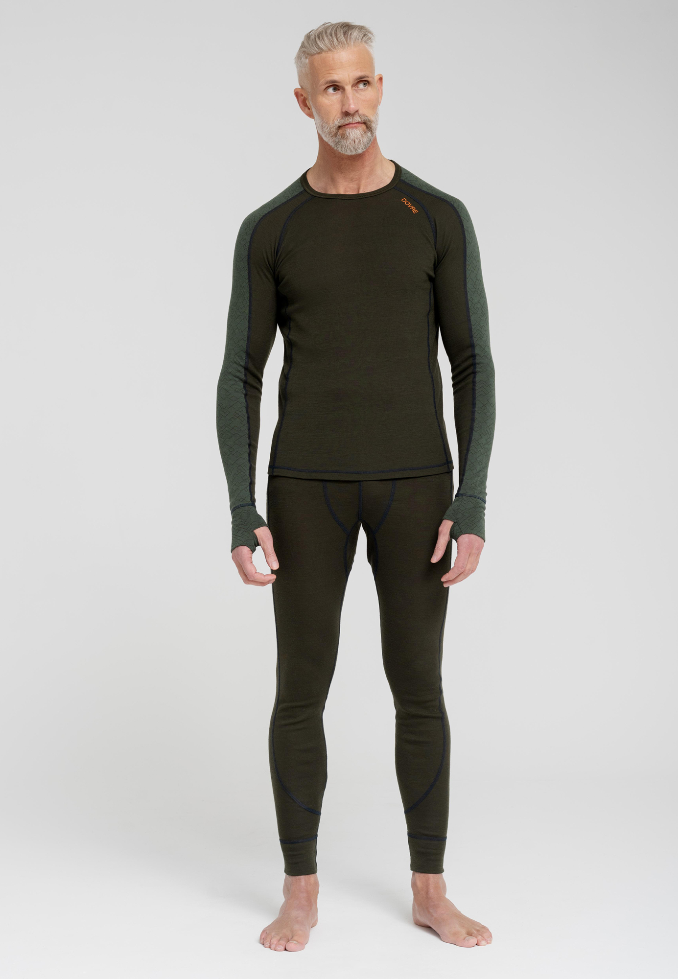 Langermet t-skjorte, 100% ull, Grønn -Dovre Langermet t-skjorte, 100% ull, Grønn -Dovre