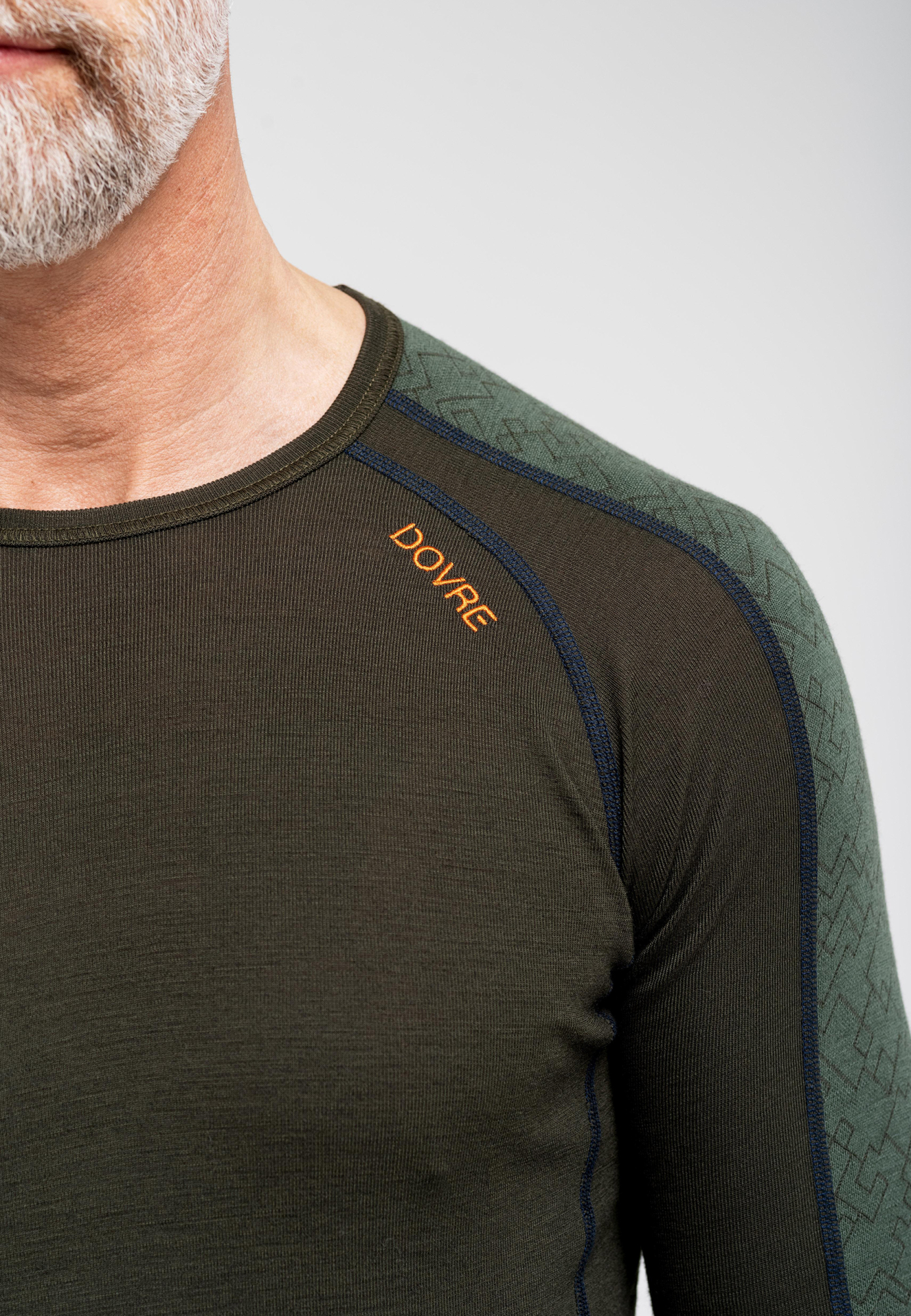 Langermet t-skjorte, 100% ull, Grønn -Dovre Langermet t-skjorte, 100% ull, Grønn -Dovre