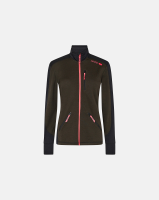 Jakke "zip", 100% ull, Grønn -Dovre Women Jakke "zip", 100% ull, Grønn -Dovre Women