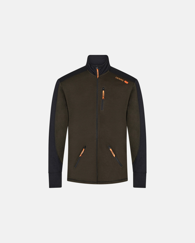 Jakke "midlayer", 100% ull, Grønn -Dovre