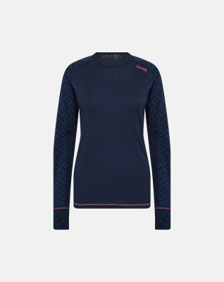 Langermet t-skjorte, 100% Ull, Navy Langermet t-skjorte, 100% Ull, Navy