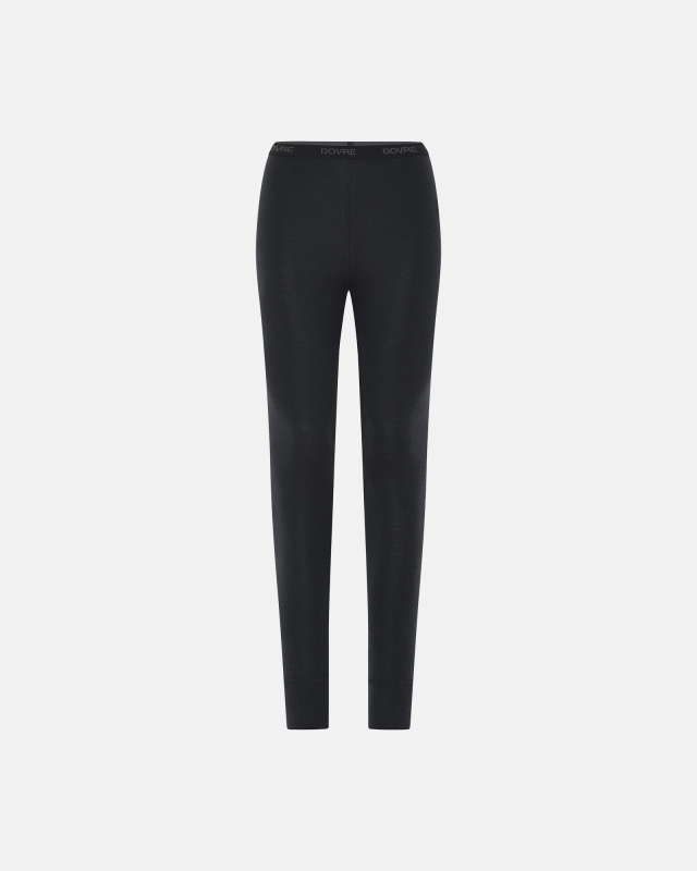 Stillongs, 100% merino ull, svart -Dovre Women