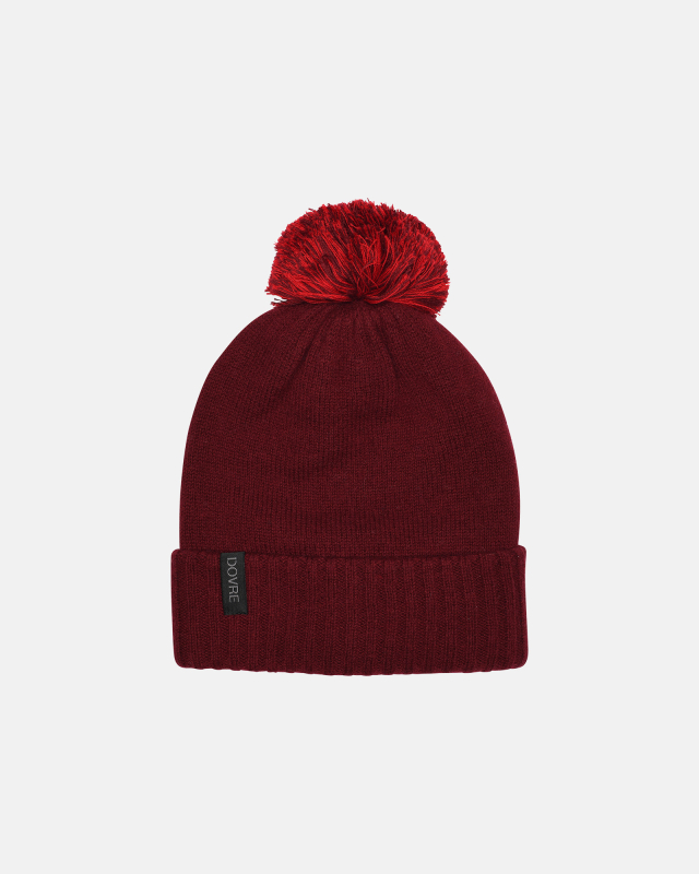 Lue, 100% merino ull, rød