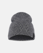 Lue med mønster, 100% merino ull, grå - Dovre Women