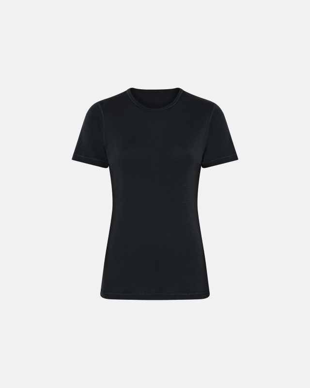 T-skjorte, 100% ull, svart -Dovre Women