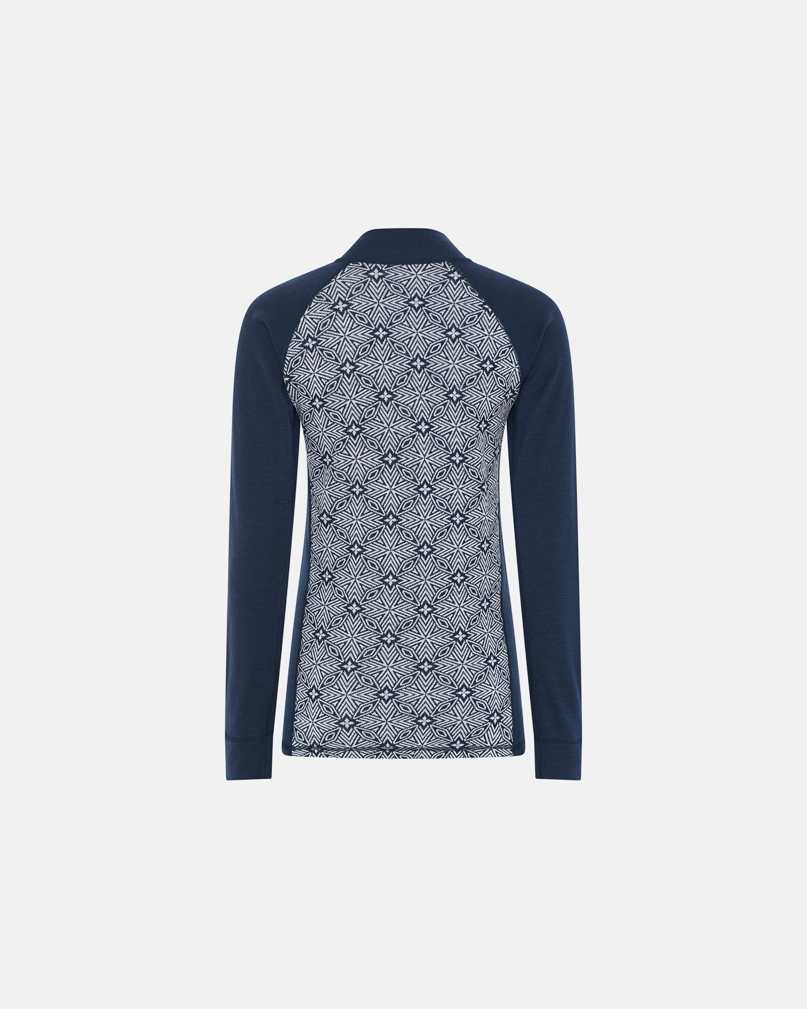 Langermet t-skjorte "Half Zip", 100% merino ull, navy -Dovre Women Langermet t-skjorte "Half Zip", 100% merino ull, navy -Dovre Women