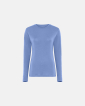 Langermet t-skjorte, 100% merino ull, blå - Dovre Women
