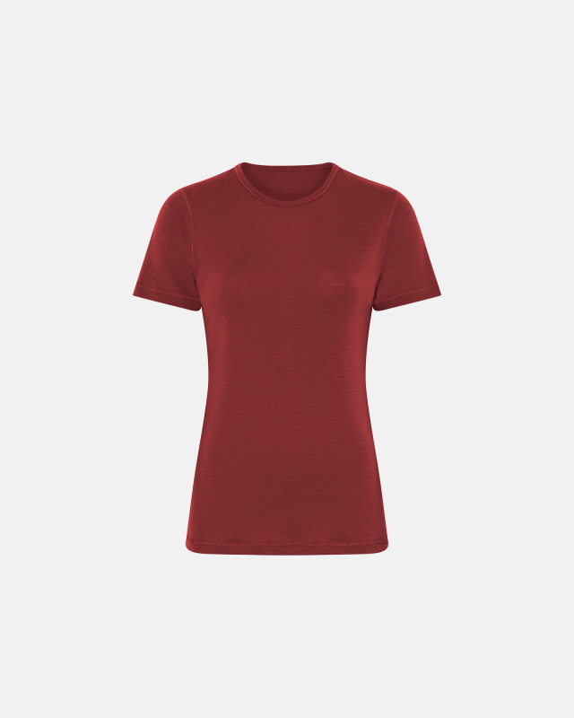 T-skjorte, 100% ull, rød -Dovre Women