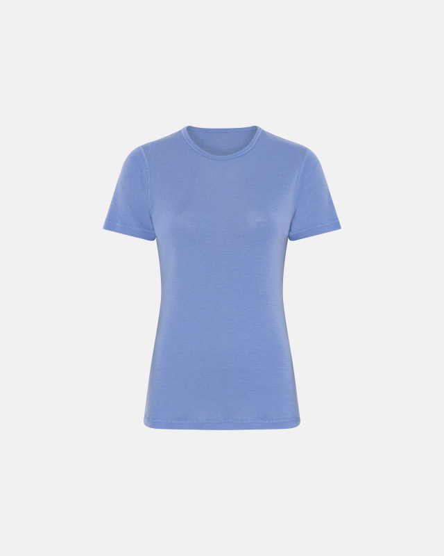 T-skjorte, 100% ull, blå -Dovre Women