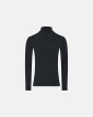 Langermet t-skjorte "Half Zip, 100%  merino ull, svart - Dovre