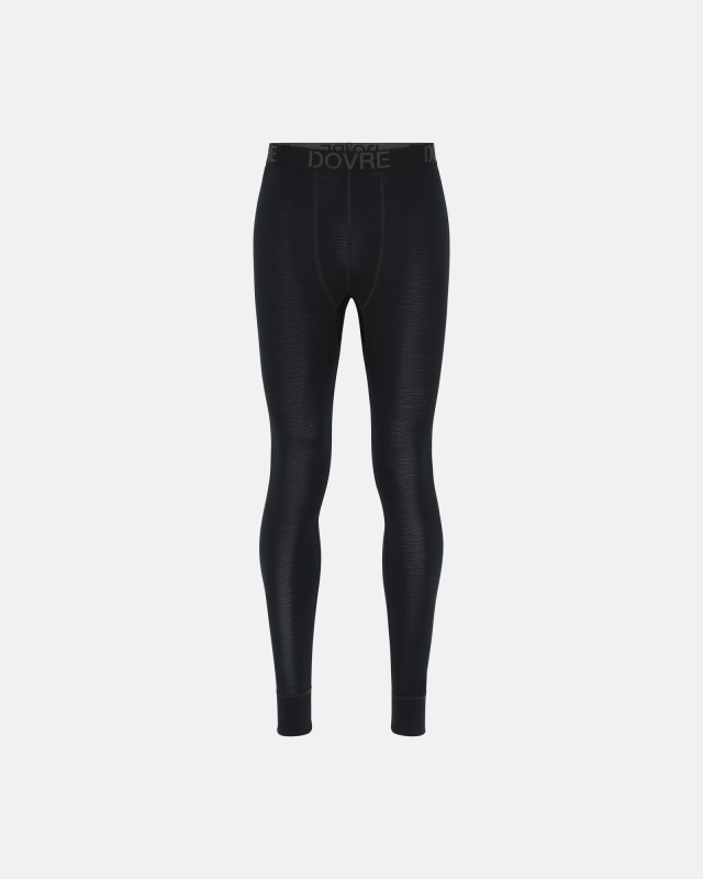 Stillongs, 100% merino ull, svart -Dovre