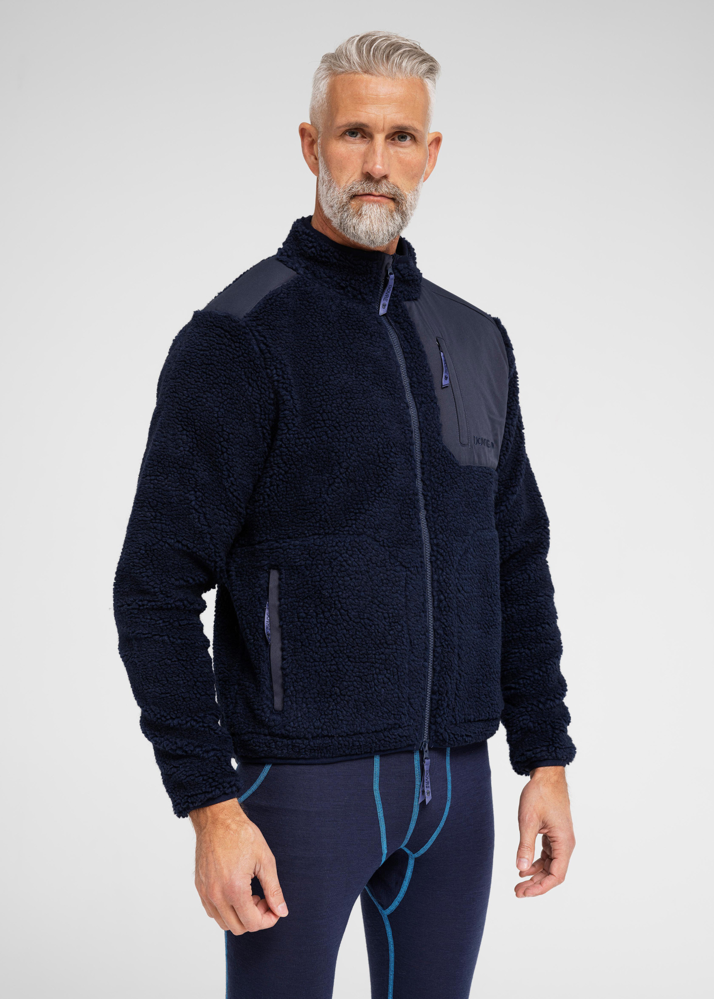 Teddy fleece jakke, polyester, marine -Dovre Teddy fleece jakke, polyester, marine -Dovre