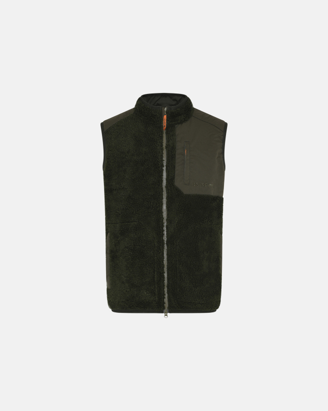 Teddy fleece vest, polyester, grønn -Dovre