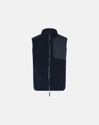Teddy fleece vest, polyester, marine Teddy fleece vest, polyester, marine
