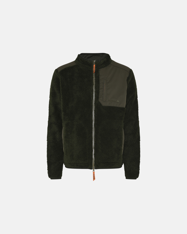 Teddy fleece jakke, polyester, grønn -Dovre