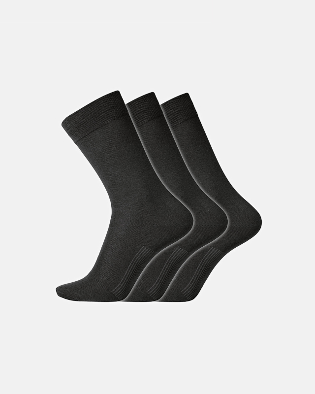 Sokker "ventilated sole", Bomull, 3-pakning, Svart -Dovre
