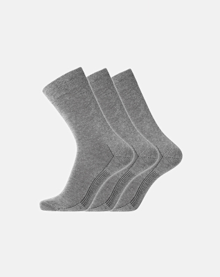 Sokker "ventilated sole", Bomull, 3-pakning, lysegrå Sokker "ventilated sole", Bomull, 3-pakning, lysegrå