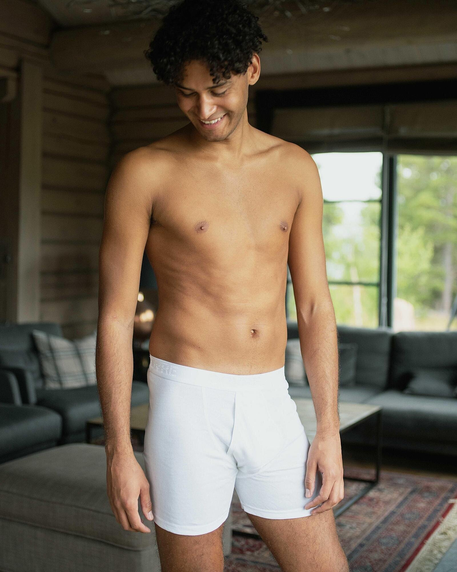 Boxer Gylf Rib, Økologisk Bomull, Hvit -Dovre Boxer Gylf Rib, Økologisk Bomull, Hvit -Dovre