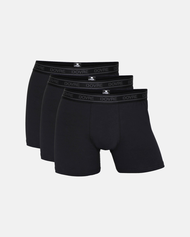 Boxer, Økologisk Bomull, 3-pakning, Svart -Dovre