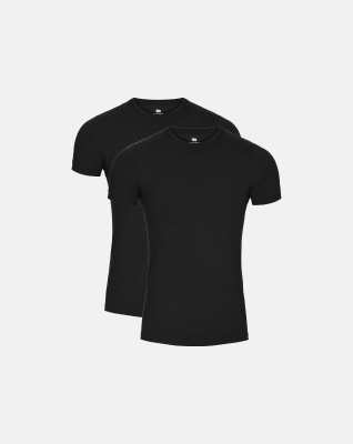 T-Skjorte, Økologisk Bomull, 2-pakning, Svart -Dovre T-Skjorte, Økologisk Bomull, 2-pakning, Svart -Dovre