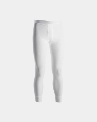 Stillongs Gylf Rib, Økologisk Bomull, Hvit Stillongs Gylf Rib, Økologisk Bomull, Hvit
