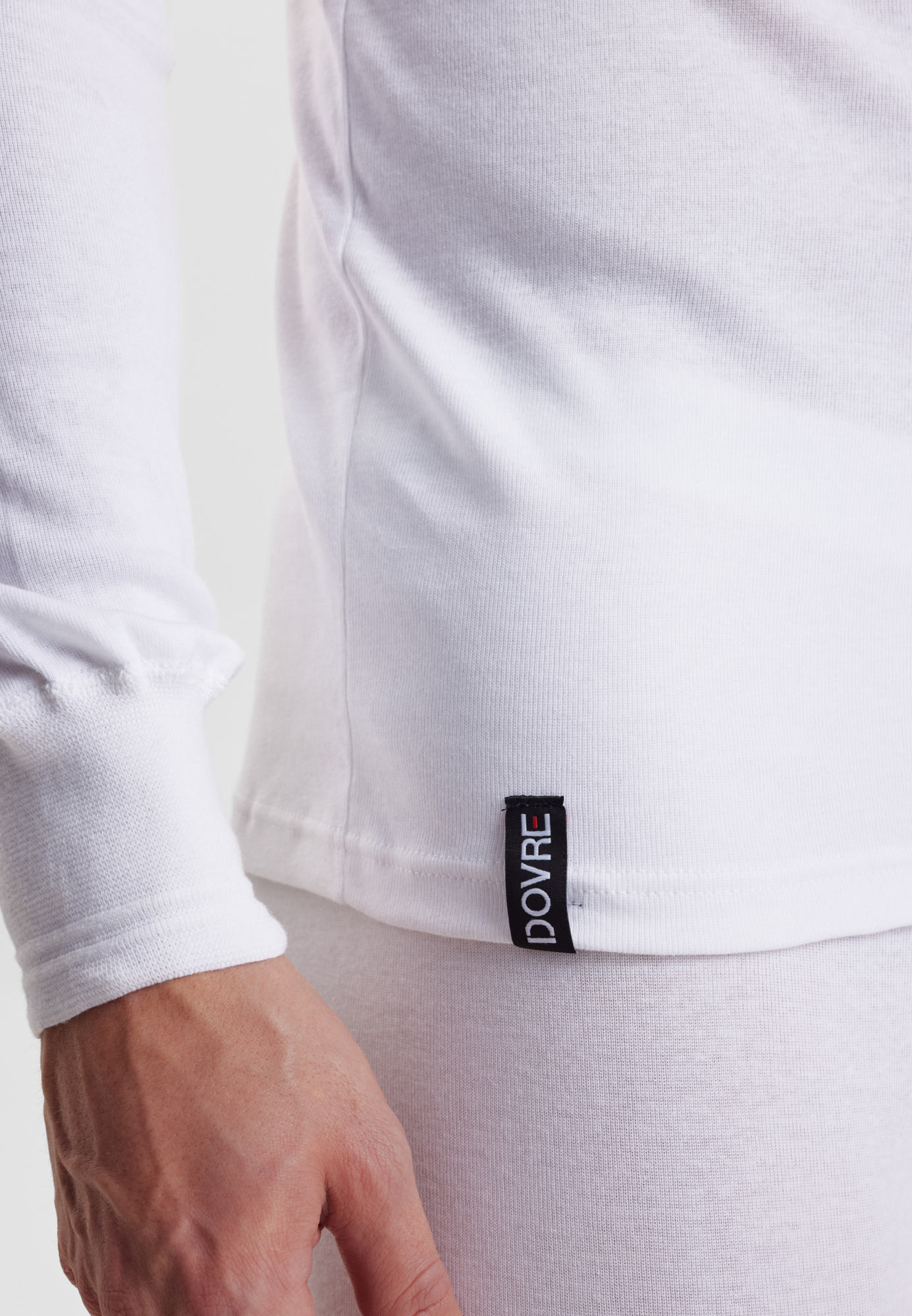 Bestefartrøye Rib, Økologisk Bomull, Hvit -Dovre Bestefartrøye Rib, Økologisk Bomull, Hvit -Dovre