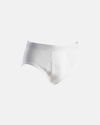 Brief Gylf Rib, Økologisk Bomull, Hvit Brief Gylf Rib, Økologisk Bomull, Hvit