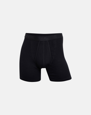 Boxer Gylf Rib, Økologisk Bomull, Svart Boxer Gylf Rib, Økologisk Bomull, Svart