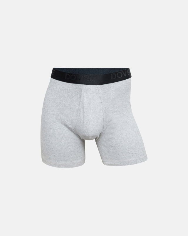 Boxer Gylf Rib, Økologisk Bomull, Lys grå -Dovre