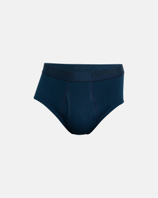 Brief Gylf Rib, Økologisk Bomull, Navy -Dovre Brief Gylf Rib, Økologisk Bomull, Navy -Dovre