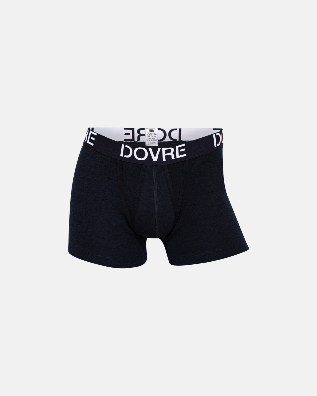 Boxer Gylf, 100% merino ull, Svart -Dovre