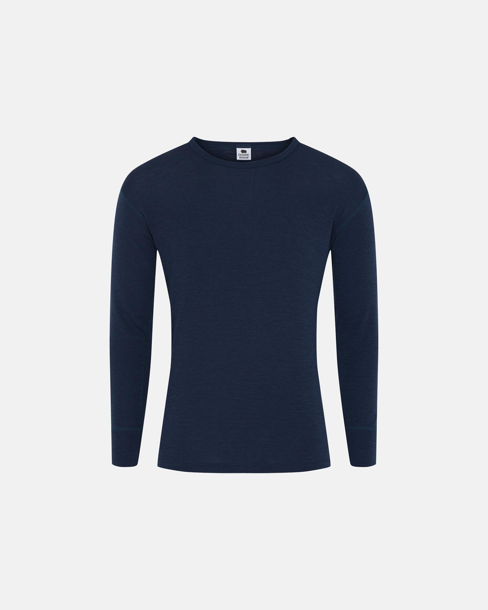 Langermet t-skjorte, 100% merino ull, marine -Dovre Langermet t-skjorte, 100% merino ull, marine -Dovre