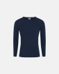 Langermet t-skjorte, 100% merino ull, marine - Dovre