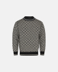 Pullover "strik", 100% ull, Blå - Dovre