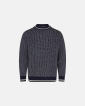 Pullover "strik", 100% ull, Navy -Dovre