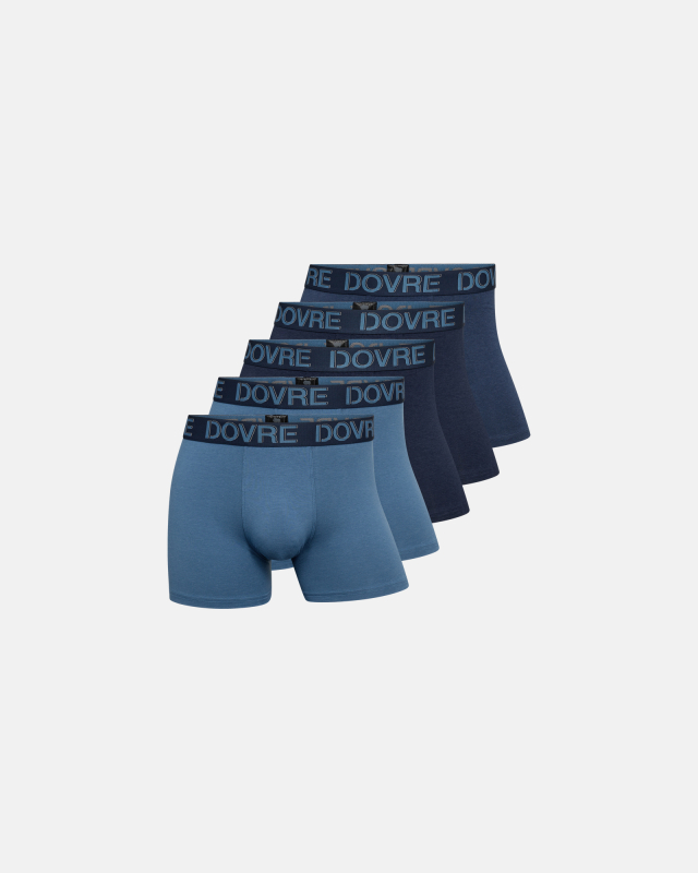 Boxer, Bambusviskose, 5-pakning, Flerfarget -Dovre