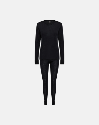 Lange untertøysett, 100% merino ull, Sort -Dovre Women Lange untertøysett, 100% merino ull, Sort -Dovre Women