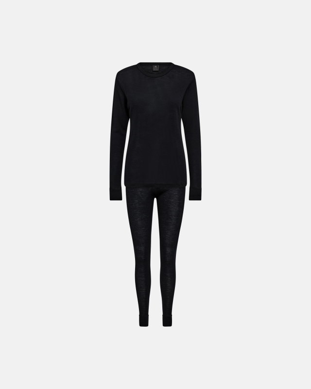 Lange untertøysett, 100% merino ull, Sort -Dovre Women
